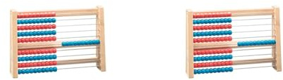 WISSNER 80203 aktiv Lernen - 100 er Rechenrahmen rot/blau - RE-Wood (Packung mit 2)