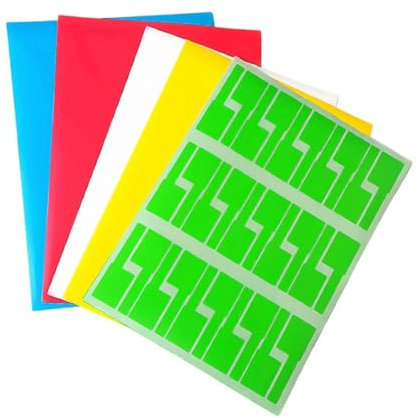 MAGICLULU 10stücke Pack Etikettenaufkleber P-form Mehrfarbig Blanko Etiketten Für Bürobedarf Aufkleber Kennzeichnungsmarkierungen Zufällige Farbe