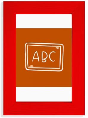 Wissensdisplay Englisches Alphabet Tafel Bild Display Kunst Rot Fotorahmen