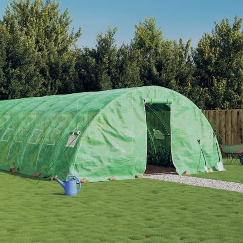 ARKEM Invernadero con Estructura de Acero Invernadero Exterior invernaderos Jardin Estructura Invernadero Verde 120 m² 24x5x2,3 m