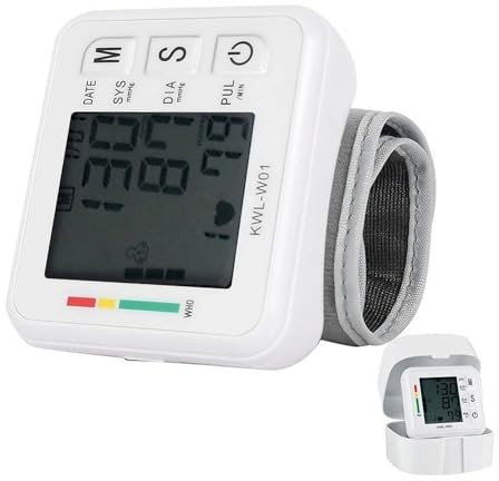 FONCBIEN Handgelenk-Blutdruckmessgerät, genaue automatische Blutdruckmaschine mit verstellbarer Manschette & LCD-Display, einfache und genaue Messung, vollautomatische Blutdruck- und Pulsmessung