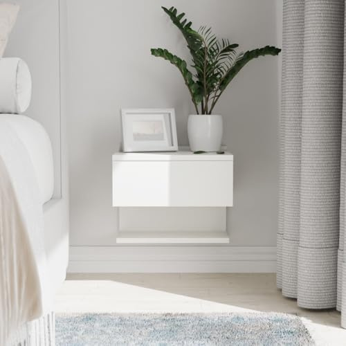 ComfortCove Comodino a Muro, L35 x A30 x P31,6 cm, Bianco