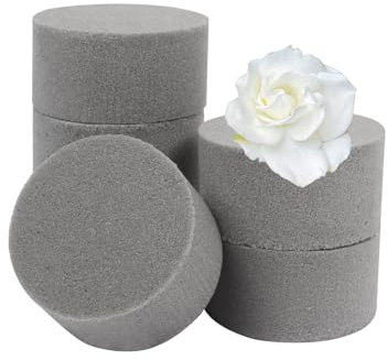 Nwvuop 6Pcs 8cm Round Floral Foam for Artificial Flower Arrangements (Grey)