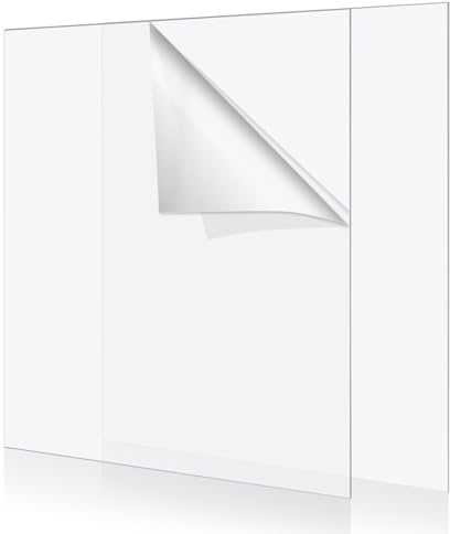 ASelected 2 Pcs Clear Acrylic Sheets A2, 2mm Transparent Acrylic Sheets Clear Acrylic Perspex Replacement Sheet for Drawing, Printing, Craft DIY, Picture Frame etc(59.4 x 42cm)