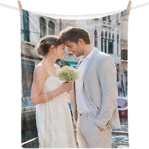 iDIY personalisierte Decke personalisierte Geschenke - Decke mit Foto, fotogeschenke kuscheldecke personalisiert, personalisierte Geschenke für Freundin, Ehefrau, Geschenke für sie 1 Foto