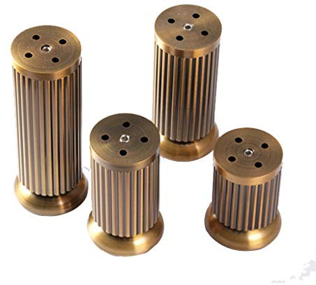 Adjustable Antique Brass Furniture Legs (Set of 4) with Screws Mid Century Modern Style for Sofa Cabinet Coffee Table Bar Stool Chair Replacement Leg Feet for Home Decor