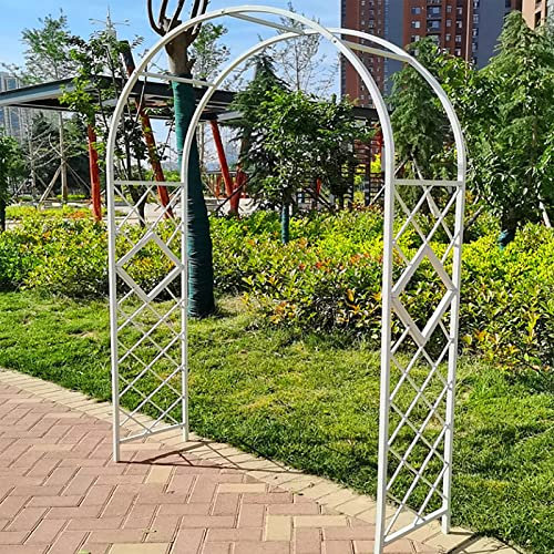 Black Wrought Iron Garden Arch for Various Plants Vines Easy to Install 102in Height