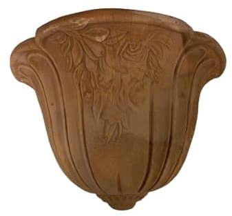 Vaso Gerla in Terracotta con Decorazioni Floreali, 42 x 22 x 28 cm, Marrone
