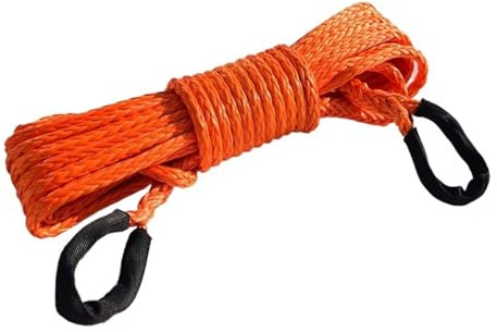1 stück 3/8 * 50ft Synthetische Windenseilverlängerung 10mm ATV Windenkabel Synthetische Seil Zugseil for Offroad Autoteile(Orange)