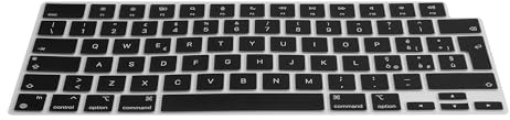 kwmobile Silicone Keyboard Protection - QWERTY (Italian) Keyboard Cover Compatible with Apple Macbook Air 13 M4 2025 A3240 - Black