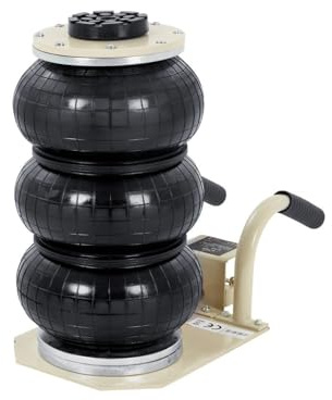 Leve Voiture Cric pneumatique à Triple Sac, capacité de 3 tonnes (6600 LB), vérins pneumatiques Portables pour Voiture, Robustes et à Levage Rapide Cric Auto(Black)