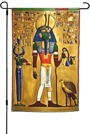 Ancient Egypt Tribe Series Print Divers drapeaux de jardin Drapeau extérieur Décoration de cour pour patio, porche ou pelouse