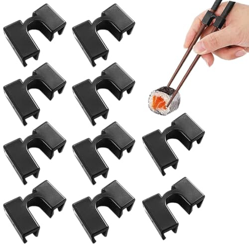 HABNI 10 Piezas Palillos Reutilizables Ayudantes Palillos Entrenamiento Conector Bisagras Palillos Entrenador Fácil Para Adultos, Principiantes O Aprendices