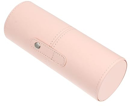 Cubo para Brochas de Maquillaje de PU Tapa Antipolvo, Portátil | 1 Pieza, Diseño Sencillo y Elegante, Forma Cúbica, Cabe Bolso, Contenedor de Almacenamiento