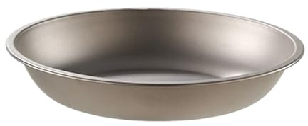 Metal Camping Plates Titanium - Lightweight Outdoor Dinnerware, Stackable Food Dishware | Kitchen Cookware Storage Hiking Travel Eating Gear, Backpacking Dinner Plate Portable Picnic Cooking Accessory
