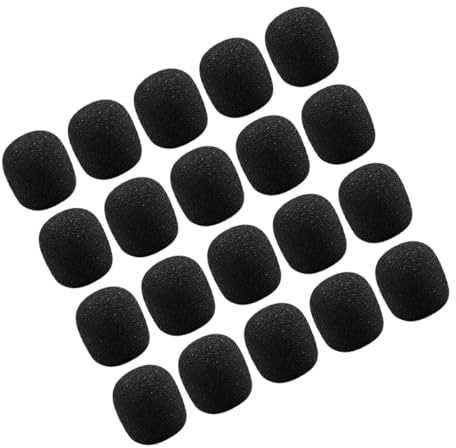 Beaupretty 20pcs Lapel Microphone Windscreen Sponge Covers for Headset Microphone Cover Mic Protector Mic Use