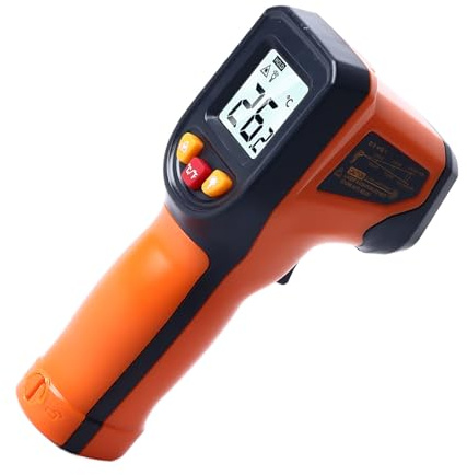 KIMISS Infrared Thermometer for Cooking & Industrial Use - Non- IR Digital Temperature Gun - Measure 50600℃ with Data Storage & Backlight