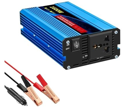 Transformateur Tension Onduleur Sinusoïdal Pur 12 V/24V CC vers 110V/220V CA 1600W 2500W 3500W 4500W 5000W 6000W Convertisseur Puissance Prise Universelle Inverter(220V 230V 50Hz,1600W 24V)