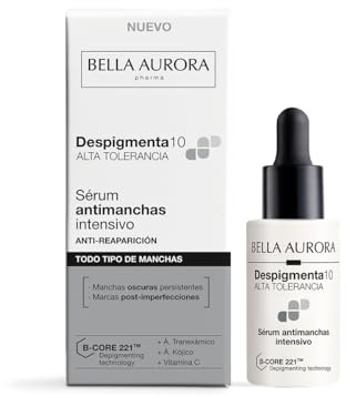 Bella Aurora Despigmenta10 Sérum Antimanchas Intensivo Anti-reaparición | Todo Tipo de Manchas Oscuras | Con Ácido Tranexámico + B-CORE 221™ | Ilumina y Unifica el Tono | Textura Ultrafluida | 30 ml
