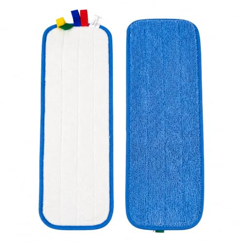Mopa de Microfibra Hiperlimpieza 40 y 60 cm con Mango Extensible 75-125 cm | Sistema Profesional con Bastidor y Recambio | Limpieza Industrial para Suelos (Recambio 60 cm)