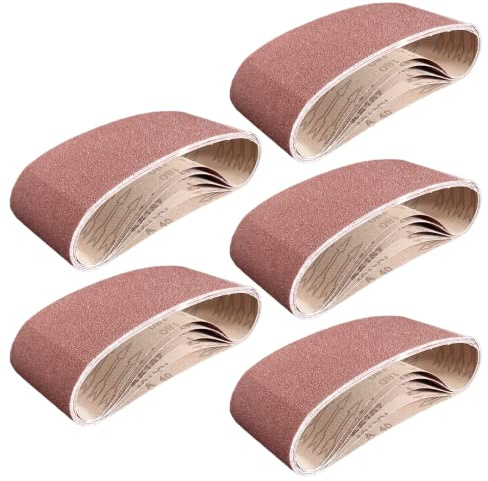 25 Stk. Gewebe-Schleifbänder 100x610 mm für Bandschleifer Mix Korn K40/60/80/120/180 Schleifband