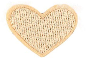 Yalulu 20 Stück Mini Liebe Patch Aufbügler Aufbügelflicken Applikation Gestickte Patches Herz zum Flicken Aufnäher Hüte Jeans Dekorieren (Beige)