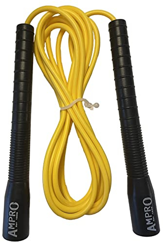 Ampro Trickstar Long Handle Freestyle Jump Rope - Skipping Rope - Black/Yellow
