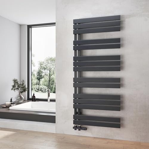 Heilmetz Badheizkörper Anthrazit Handtuchtrockner Heizung 600 x 1385 mm Bad Heizkörper Handtuchheizkörper Handtuchwärmer