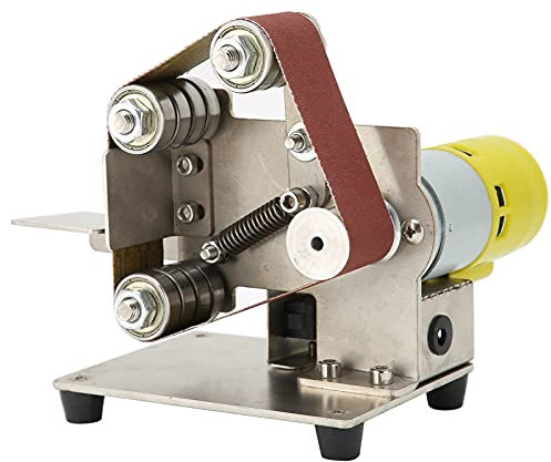 JORAsa Mini lijadora de Banda, máquina pulidora de Bricolaje, afilador de Lijado de Banco, Amoladora de Banco, lijadora de Correa, máquina de pulir eléctrica(895 (200W))