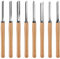 HAUTMEC Professional Wood Turning Chisel 8 pcs Set, Lathe Chisel Set with 2 Skew 1 Spear Point 1 Parting 1 Round Nose & 3 Gouge Tools for Beginners, Hobbyists and Professionals HT0237-WW