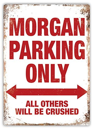 Morgan Parking - Metal Wall Sign Plaque (Medium - Twine)