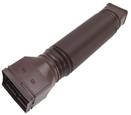 Estensioni per grondaia, tubo di scarico flessibile per grondaia, tubo di scarico per acqua piovana, connettore per grondaia, scarico acqua piovana, 20-59 pollici (marrone)