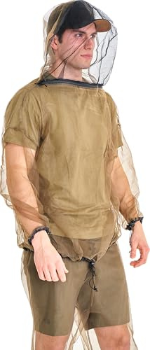 Coghlan's Bug Jacket - Mosquito and Insect Protection, Unisex, Ultra-Fine Mesh, Breathable, Lightweight, Adjustable Fit, For Camping, Hiking, Fishing & Outdoor Activities, PFAS-Free, Small