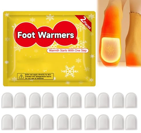 Lot de 10 Chauffe-Orteils pour 8 Heures de Chaleur - Chauffe Pieds, Semelles Chauffantes, Chauffe Pieds Collants, Réchauffe Pied Outdoor, pour Toutes Les Tailles, pour Randonnée, Ski, Cyclisme