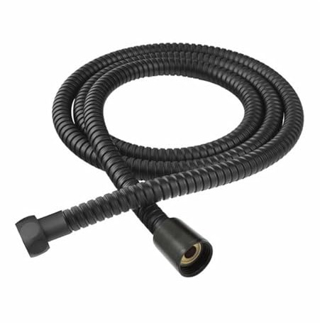 1.2m Black Stainless Steel Shower Hose | Hand Shower Flexi Pipe | Modern Black Finish | Stylish & Durable for Modern Bathrooms