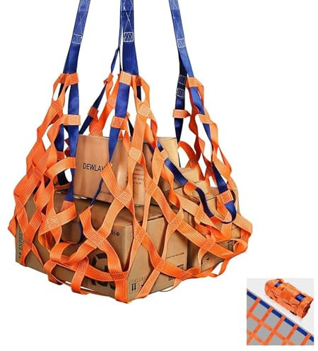 PAUANI Hangendes Hebenetz - Flaches Nylonnetz, Anhängernetz, Schutznetz Garten, Cargonetz Heavy Duty, Für Treppenhebungsnetz, Frachtnetz, Anpassbar, Last 0,3-3,5 Tonnen(4 X 4M/Mesh 20cm/Load 3.5t)