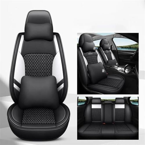 DZSFSTRHRRT Seat Covers For Car Car Seat Cover Ice Silk For Hummer For H2 H3 Auto Styling Car Accessories Car Seat Protector(Black white A)