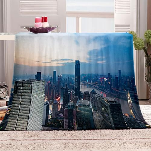 HOOTAP City Cozy Blanket 100 X 150 cm Decke Fleece Kinderdecke Kuscheldecke Winter
