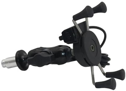 Gps Halterung Motorrad Für YZF-R1 Für YZF-R6 Für YZF-R6S Für YZF R1M/S Motorrad-Telefonhalter Gabelschafthalterung GPS-Navigationshalterung Mit USB-Ladegerät Handyhalterung Motorrad(With USB Charger)