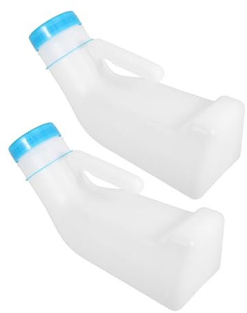 COLLBATH 2stücke Nachtsicht Urinal Große Urinflasche Für Männer Mit Dickem Material Robust Und Auslaufsicher Für Bettlägerige Pflege Und Unterwegs
