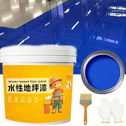 MYSXSWHL Waterproof water-based epoxy floor paint, quick-drying non-slip water-based floor paint, garage floor paint, suitable for indoor and outdoor surfaces