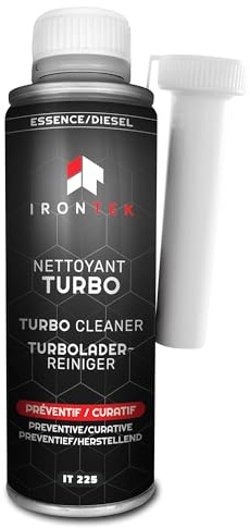 Turbo Diesel and Essence Cleaner 300 ml utan demontering - IRONTEK | IT225 | Komplett turborengöring | Professionell effektivitet | Förebyggande och botande