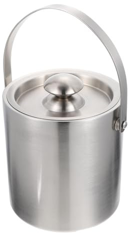 TOPBATHY Tragbarer Eiskübel Ananas Kühler Eiskübelbar Flaschen Wasserflasche Für Martini Eimer Halter Goldener Eiskübel Wein Kommerzieller Eiskübel Rostfreier Stahl Silver