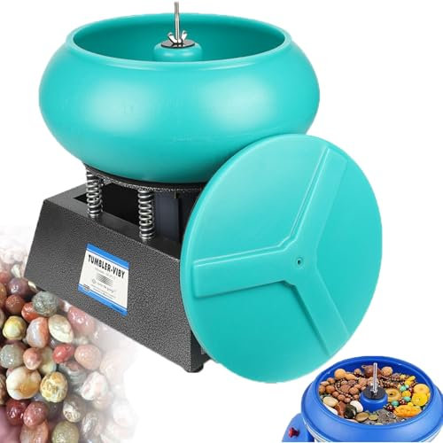 ylpddmm 12L Lucidatrice per Gioielli Metalli Buratto Rotativo Machine polissage Vibration,lucidatrice a Vibrazione a buratto per la levigatura e la lucidatura delle superfici dei Pezzi