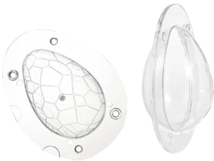 COLLBATH 2pcs Polycarbonate Chocolate Moulds Egg-Shaped Baking Molds for Easter Large Chocolate Egg Moulds