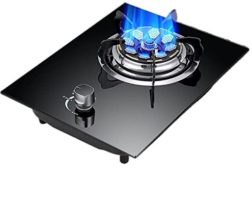 Fornello a Gas a bruciatore Singolo 32 cm, fornello a Gas da 5,2 kW, fornello a Gas da Incasso, Cucina, pentole con FFD e portapentole in ghisa (A GPL)
