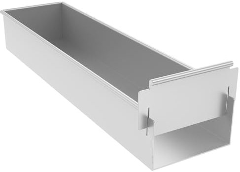 IXTIX Molde rectangular con revestimiento antiadherente, 41,7 x 6 cm, rectangular, ajustable, con partes laterales extraíbles, práctico molde para tartas, juego rectangular para hornear y hornear pan