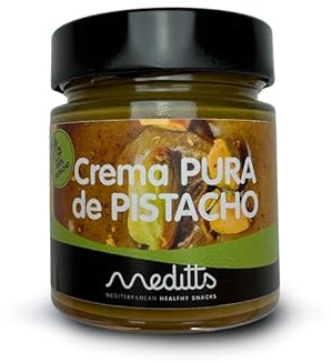 Meditts - Crema de Pistachos 200 gr | Crema Natural Pistachos | Sin Conservantes | Rica en Proteínas y Fibra.