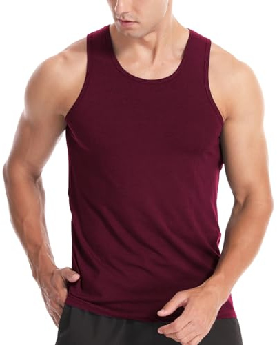 Camiseta sin Mangas de algodón para Hombre, para Gimnasio, musculosa, Fitness