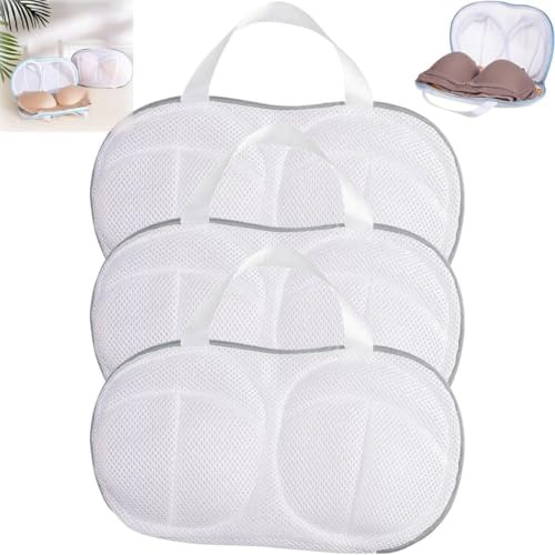 3 Stück BH Wäschenetz für Waschmaschine,Bh Waschbeutel Mesh Wäschenetz,Langlebige Netzs Wäschesäcke für Laundry Bag,Wiederverwendbare Unterwäsche Netz für Waschmaschine,für Bhs Unterwäsche